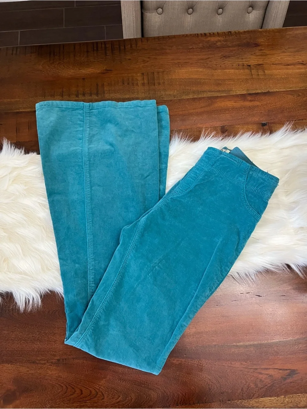 Free People We The Free Shiny Sea Corduroy Bell Bottom Flare Pants 26